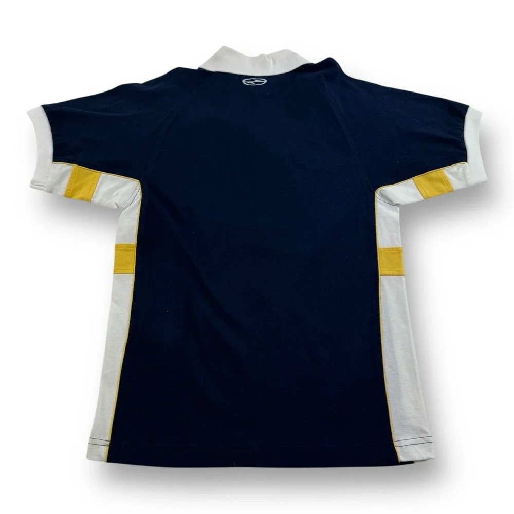 Nike Tiger Slam Boys Small (8)‎ Blue White & Yellow NWT DS Cotton Polo Shirt